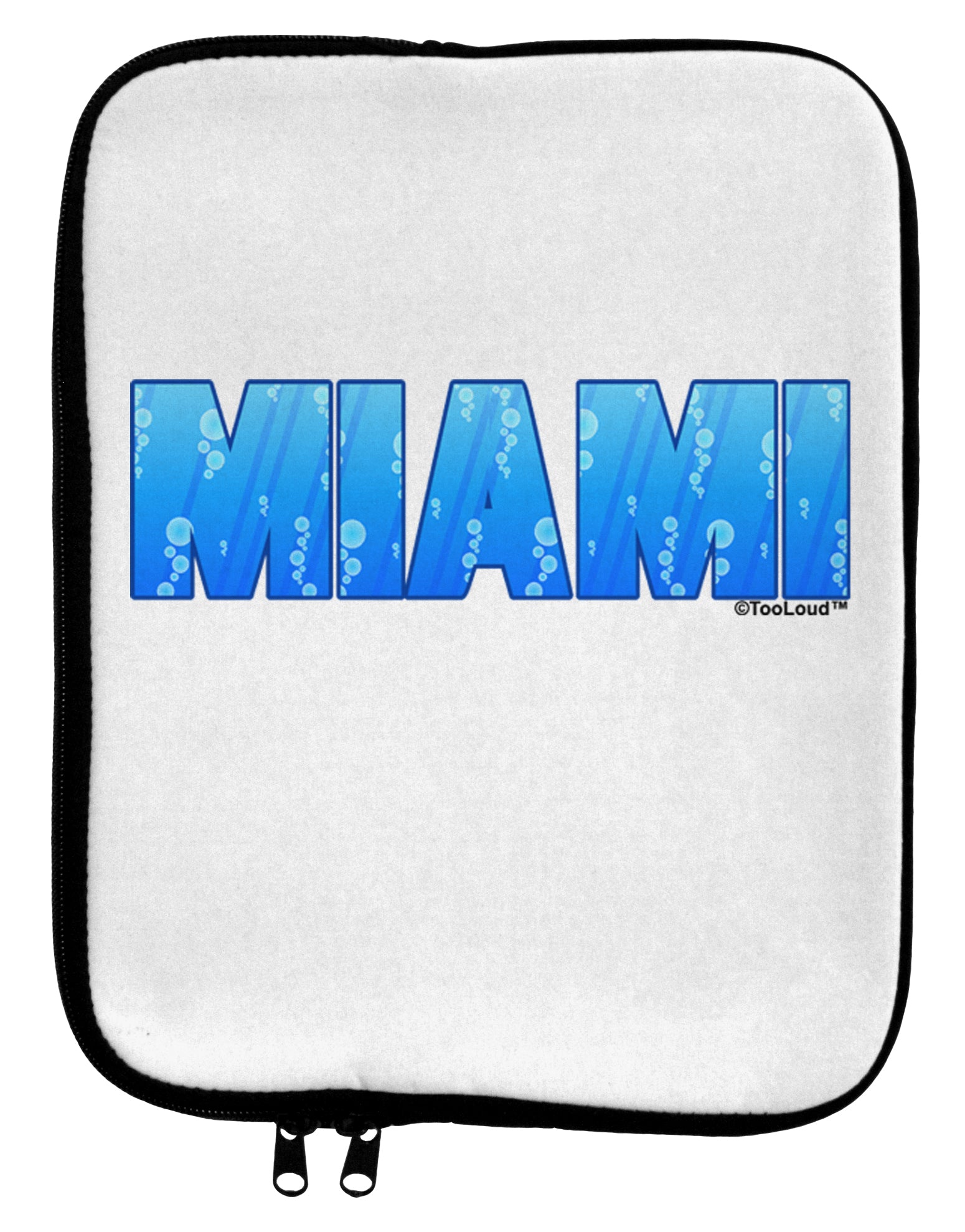 Miami Ocean Bubbles 9 x 11.5 Tablet Sleeve by TooLoud-TooLoud-White-Black-Davson Sales