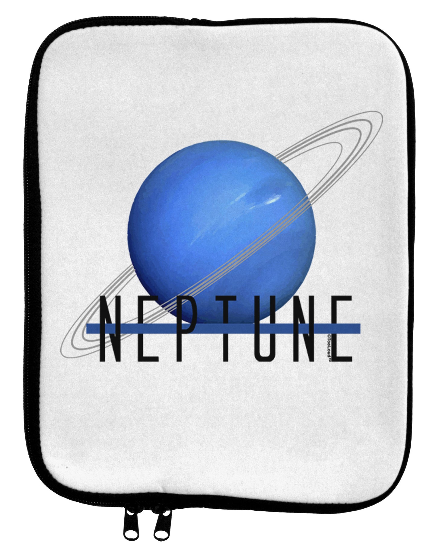 Planet Neptune Text 9 x 11.5 Tablet Sleeve by TooLoud-TooLoud-White-Black-Davson Sales