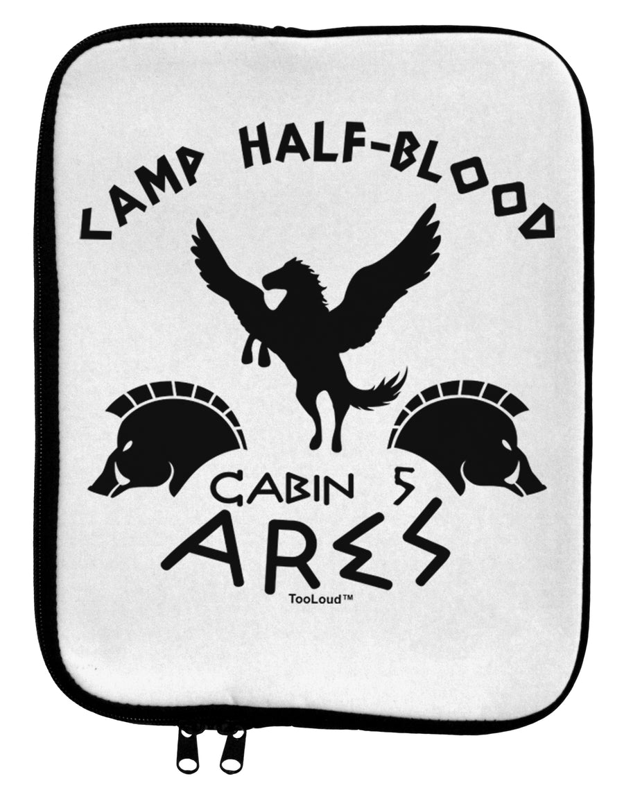 Camp Half Blood Cabin 5 Ares 9 x 11.5 Tablet Sleeve by TooLoud-TooLoud-White-Black-Davson Sales