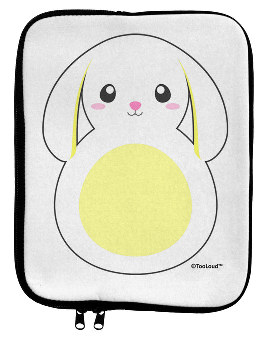Cute Bunny with Floppy Ears - Yellow 9 x 11.5 Tablet Sleeve by TooLoud-TooLoud-White-Black-Davson Sales