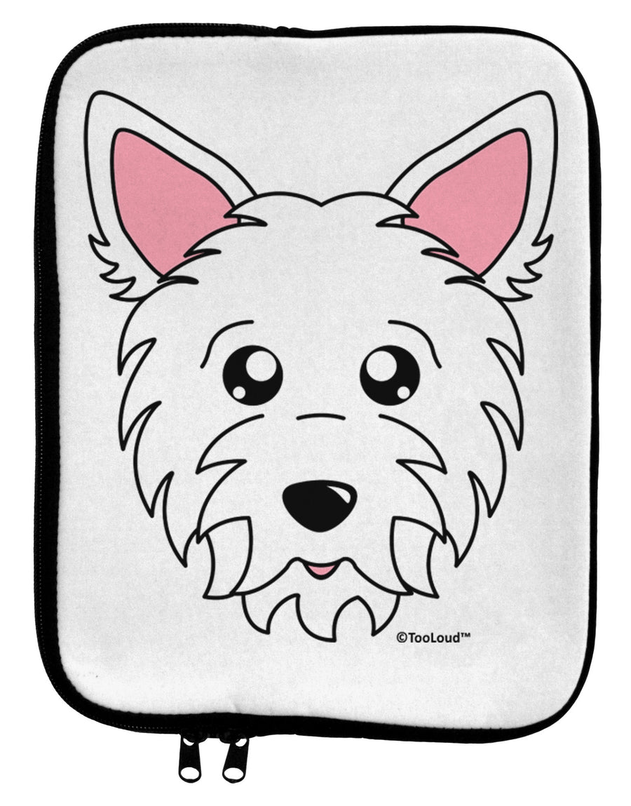 Cute West Highland White Terrier Westie Dog 9 x 11.5 Tablet Sleeve by TooLoud-TooLoud-White-Black-Davson Sales