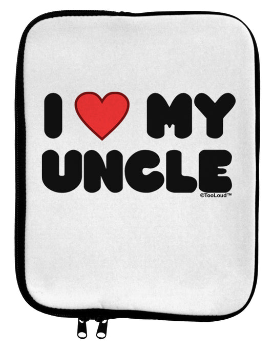 I Heart My Uncle 9 x 11.5 Tablet Sleeve by TooLoud-TooLoud-White-Black-Davson Sales