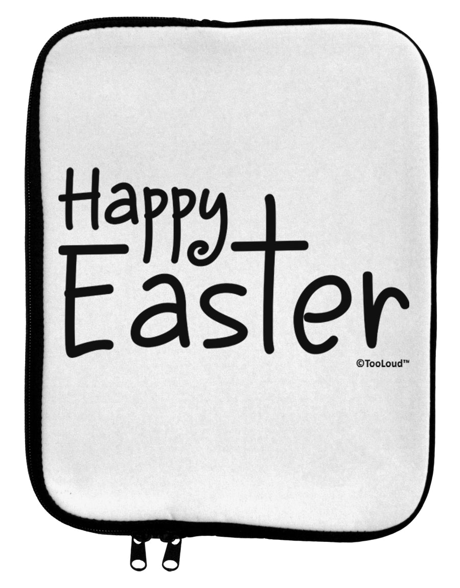 Happy Easter with Cross 9 x 11.5 Tablet Sleeve by TooLoud-TooLoud-White-Black-Davson Sales