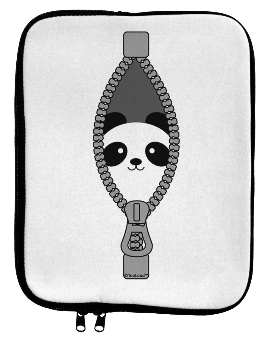 Funny Panda Peeking Out of Zipper 9 x 11.5 Tablet Sleeve by TooLoud-TooLoud-White-Black-Davson Sales