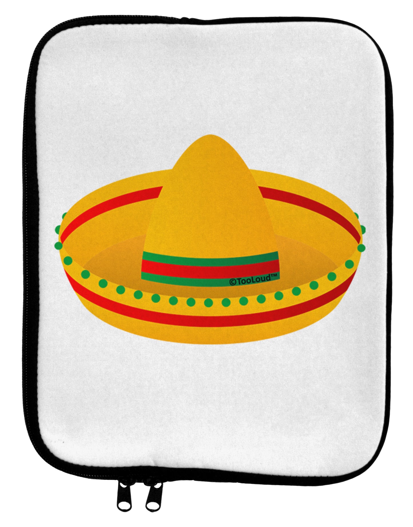 Sombrero Design 9 x 11.5 Tablet Sleeve by TooLoud-TooLoud-White-Black-Davson Sales
