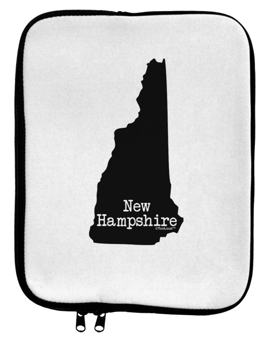 New Hampshire - United States Shape 9 x 11.5 Tablet Sleeve by TooLoud-TooLoud-White-Black-Davson Sales
