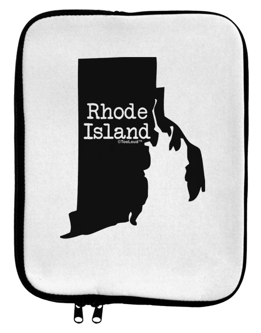 Rhode Island - United States Shape 9 x 11.5 Tablet Sleeve by TooLoud-TooLoud-White-Black-Davson Sales