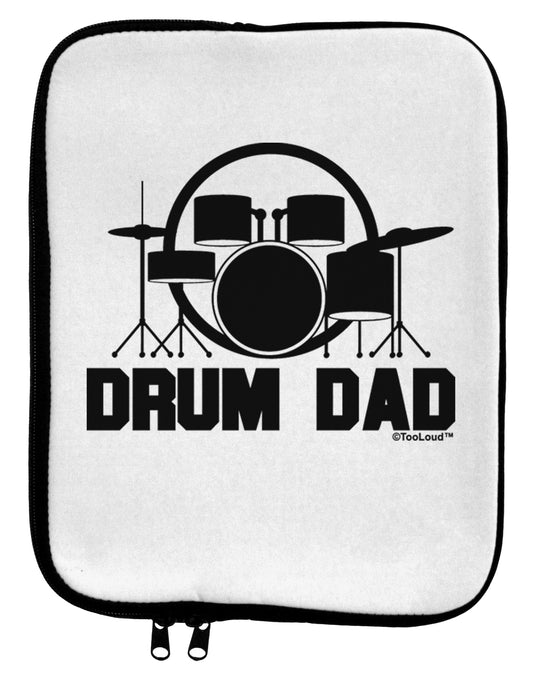 Drum Dad 9 x 11.5 Tablet Sleeve by TooLoud-TooLoud-White-Black-Davson Sales