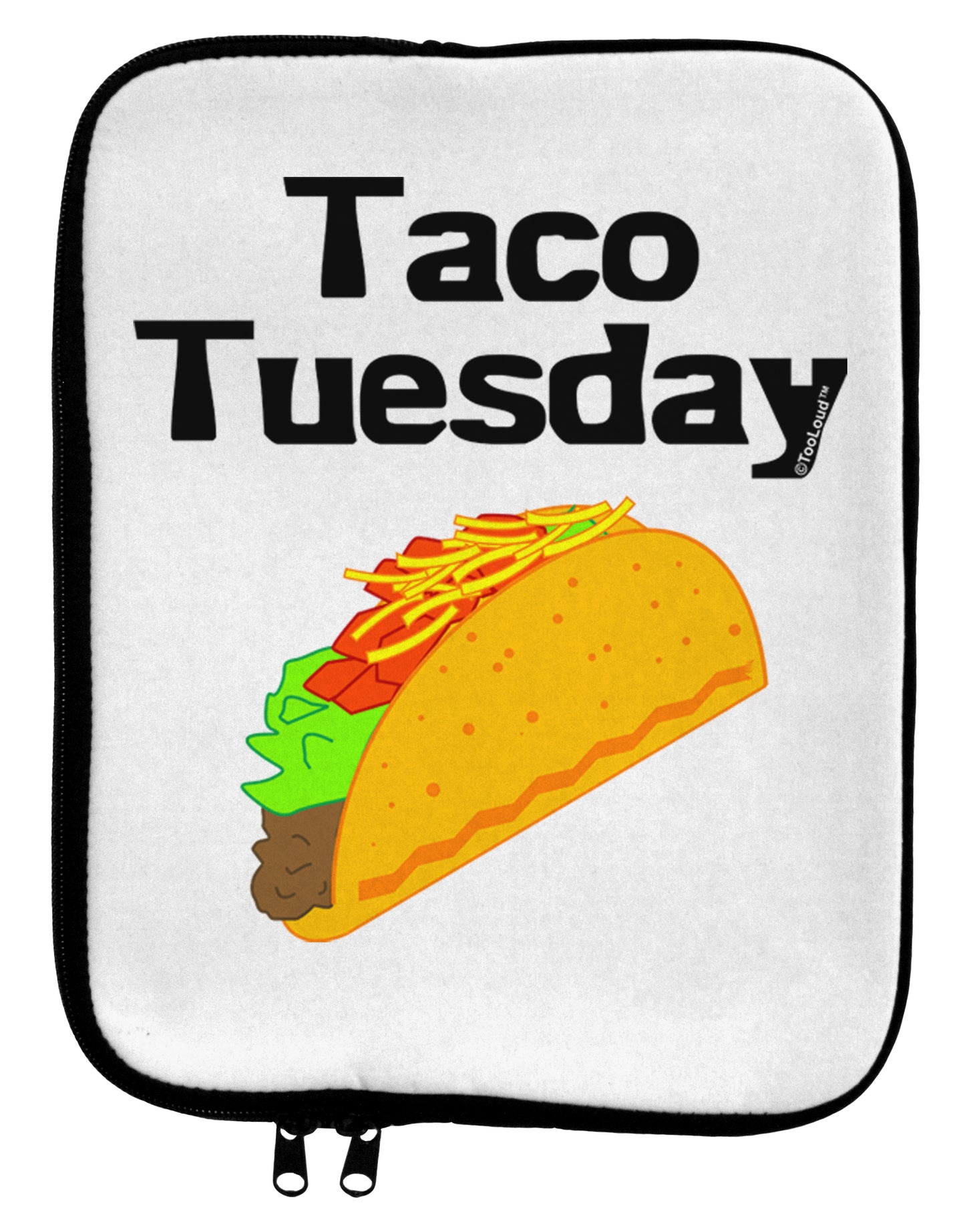Taco Tuesday Design 9 x 11.5 Tablet Sleeve by TooLoud-TooLoud-White-Black-Davson Sales