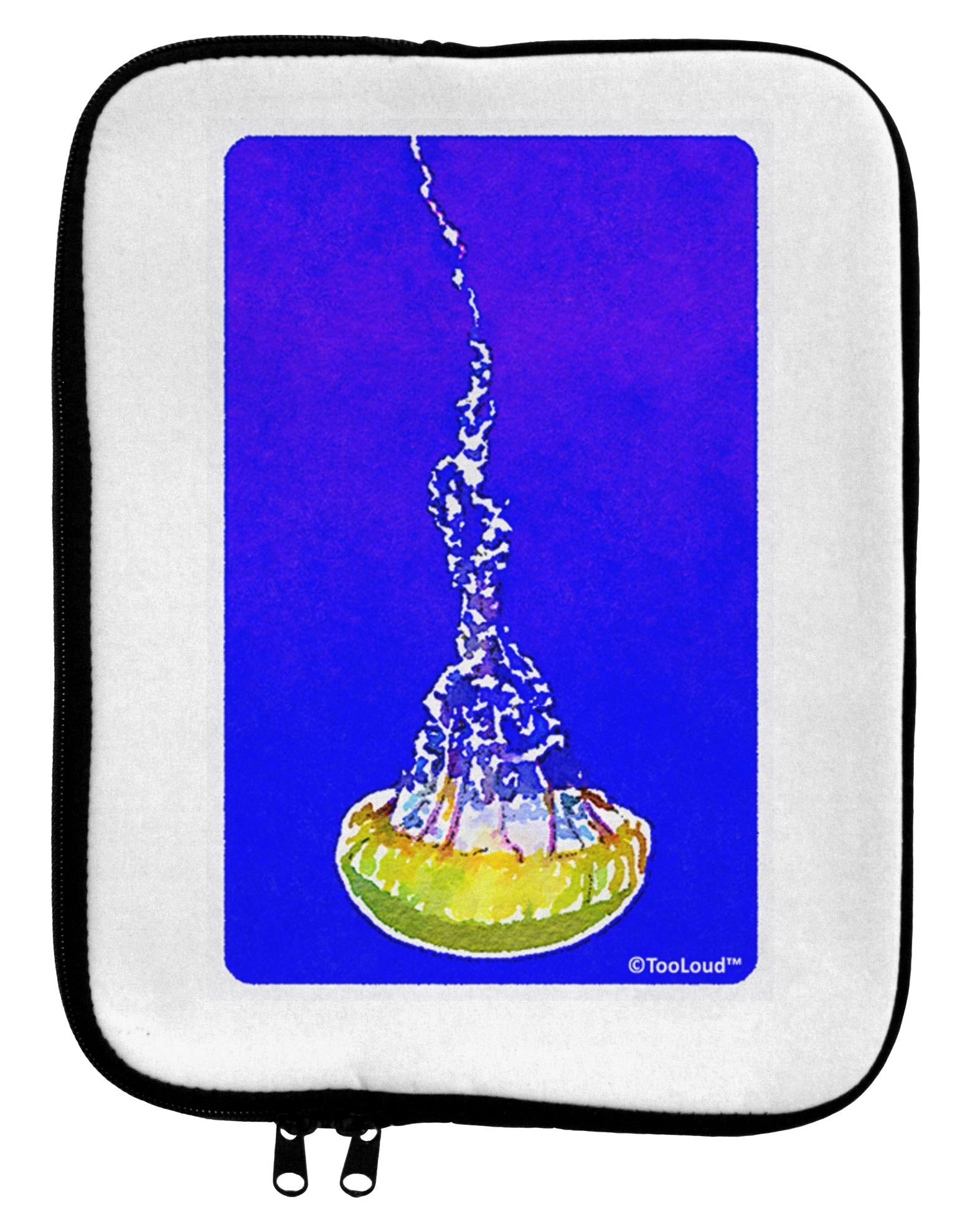 Solo Jellyfish Watercolor 9 x 11.5 Tablet Sleeve by TooLoud-TooLoud-White-Black-Davson Sales