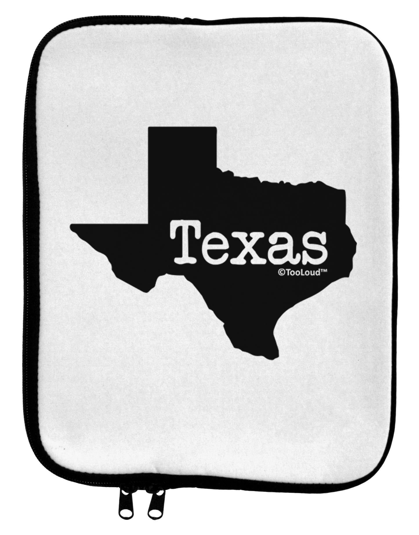 Texas - United States Shape 9 x 11.5 Tablet Sleeve by TooLoud-TooLoud-White-Black-Davson Sales