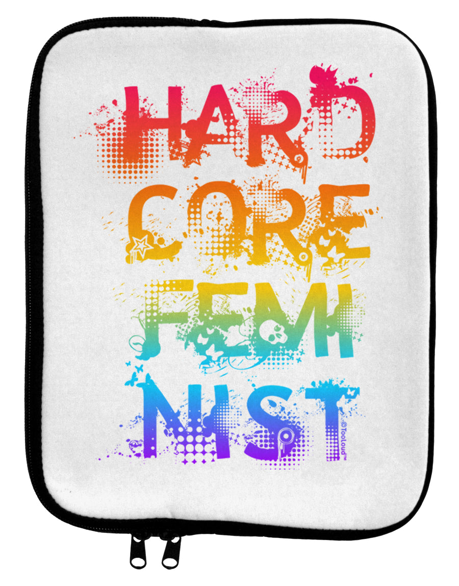 Hardcore Feminist - Rainbow 9 x 11.5 Tablet Sleeve by TooLoud-TooLoud-White-Black-Davson Sales