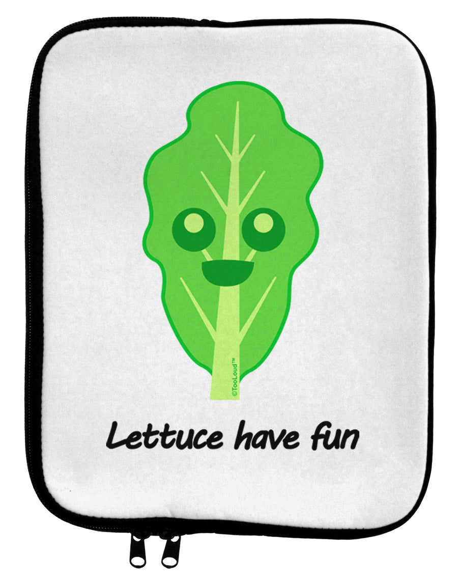 Lettuce - Lettuce Have Fun 9 x 11.5 Tablet Sleeve-TooLoud-White-Black-Davson Sales