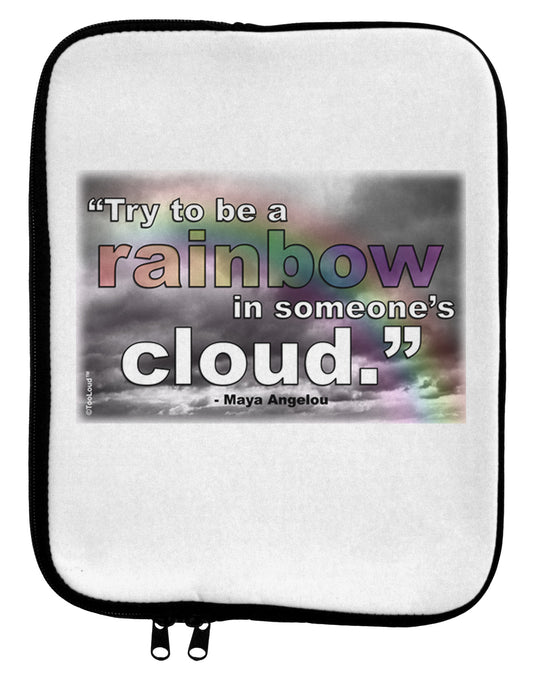Rainbow in Cloud M Angelou 9 x 11.5 Tablet Sleeve by TooLoud-TooLoud-White-Black-Davson Sales