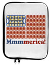 American Breakfast Flag - Bacon and Eggs - Mmmmerica 9 x 11.5 Tablet Sleeve by TooLoud-TooLoud-White-Black-Davson Sales