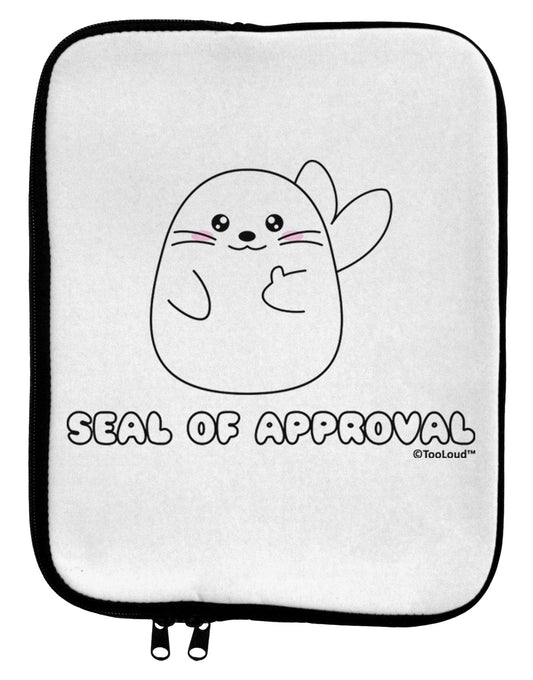 Seal of Approval 9 x 11.5 Tablet Sleeve by TooLoud-TooLoud-White-Black-Davson Sales