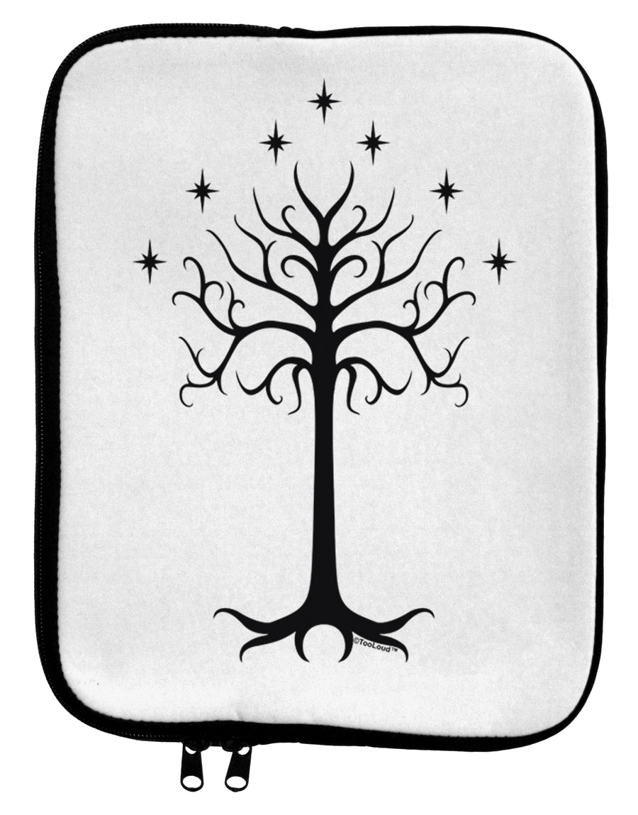 The Royal White Tree 9 x 11.5 Tablet Sleeve by TooLoud-TooLoud-White-Black-Davson Sales