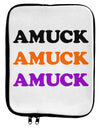 Amuck Amuck Amuck Halloween 9 x 11.5 Tablet Sleeve-TooLoud-White-Black-Davson Sales