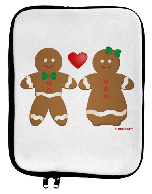 Gingerbread Man and Gingerbread Woman Couple 9 x 11.5 Tablet Sleeve by TooLoud-TooLoud-White-Black-Davson Sales
