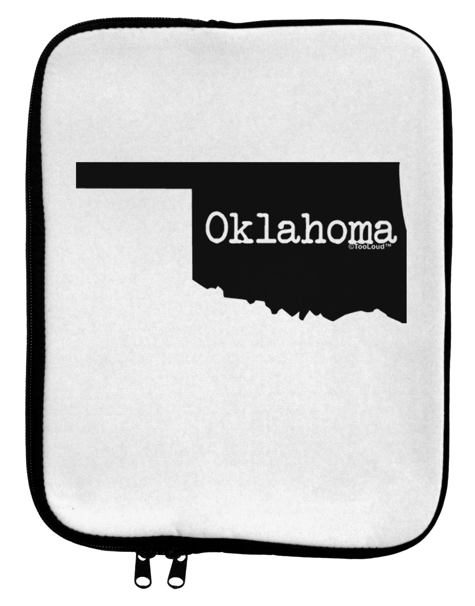 Oklahoma - United States Shape 9 x 11.5 Tablet Sleeve by TooLoud-TooLoud-White-Black-Davson Sales