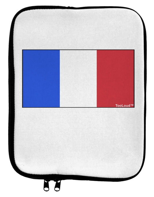 French Flag - France 9 x 11.5 Tablet Sleeve by TooLoud-TooLoud-White-Black-Davson Sales