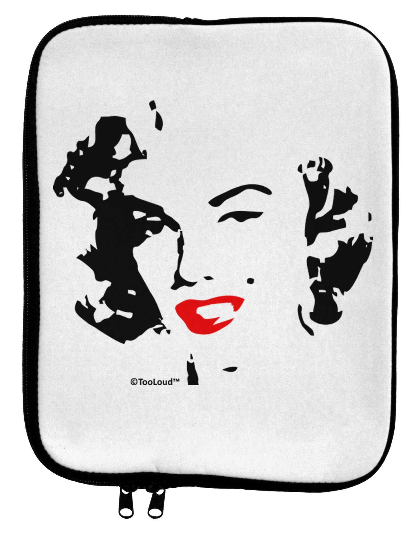 Marilyn Cutout Design Red Lips 9 x 11.5 Tablet Sleeve by TooLoud-TooLoud-White-Black-Davson Sales