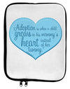 Adoption is When - Mom and Son Quote 9 x 11.5 Tablet Sleeve by TooLoud-TooLoud-White-Black-Davson Sales