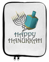 Blue & Silver Happy Hanukkah 9 x 11.5 Tablet Sleeve-TooLoud-White-Black-Davson Sales