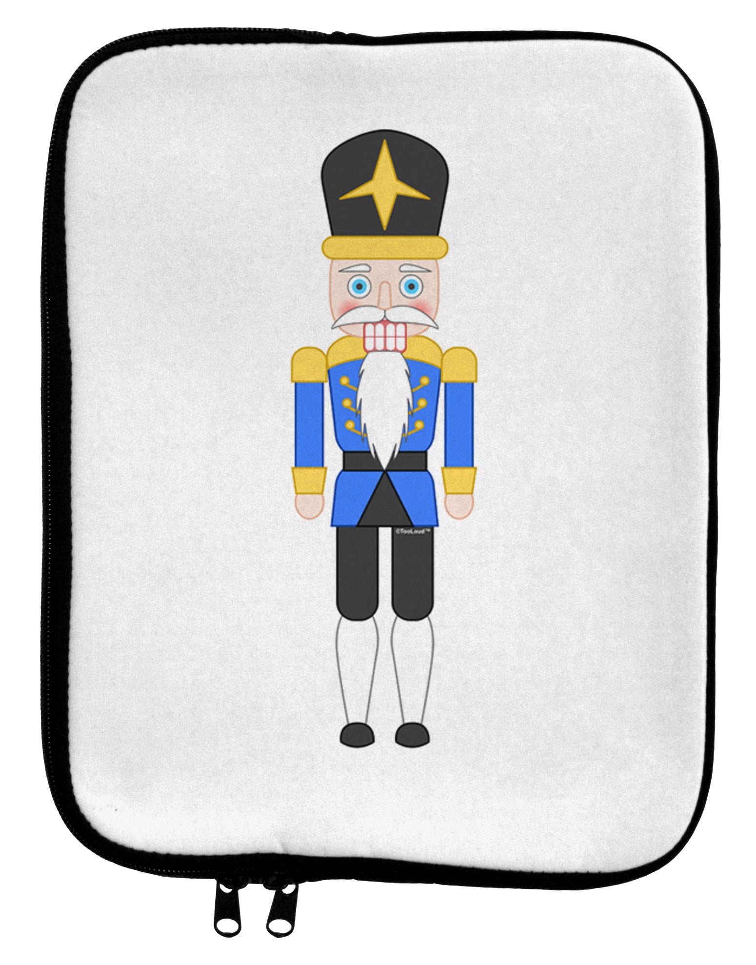 Nutcracker Design - Blue Gold Black 9 x 11.5 Tablet Sleeve-TooLoud-White-Black-Davson Sales