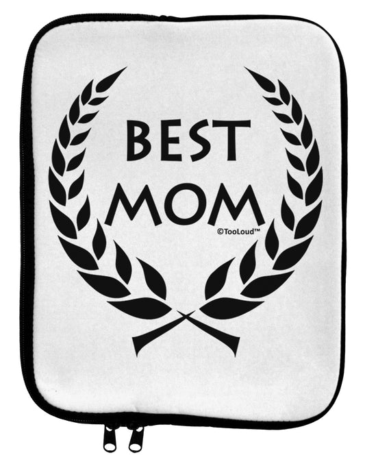 Best Mom - Wreath Design 9 x 11.5 Tablet Sleeve by TooLoud-TooLoud-White-Black-Davson Sales