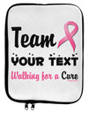 Personalized Team -Name- Breast Cancer Walk - Walking for a Cure 9 x 11.5 Tablet Sleeve by TooLoud-TooLoud-White-Black-Davson Sales