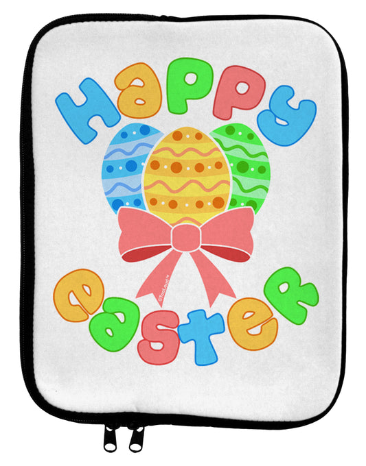 Happy Easter Easter Eggs 9 x 11.5 Tablet Sleeve by TooLoud-TooLoud-White-Black-Davson Sales