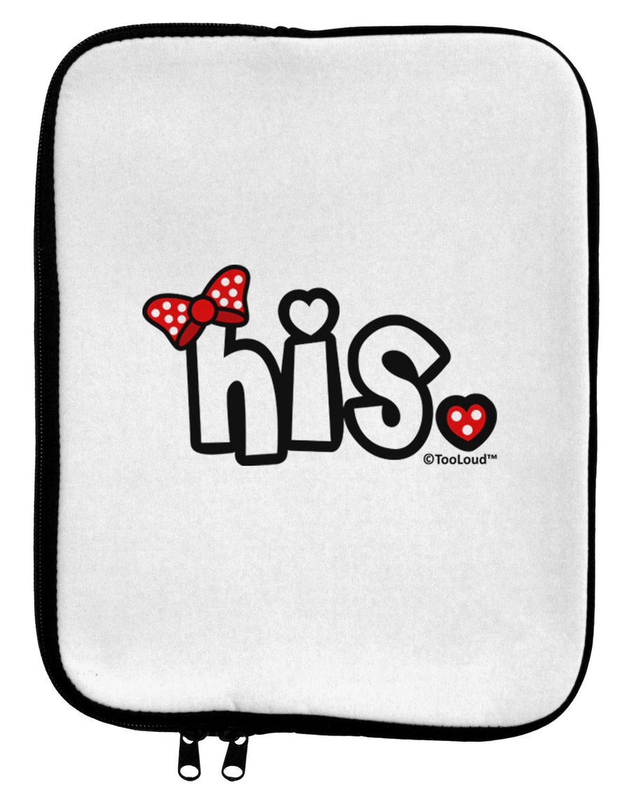 Matching His and Hers Design - His - Red Bow 9 x 11.5 Tablet Sleeve by TooLoud-TooLoud-White-Black-Davson Sales