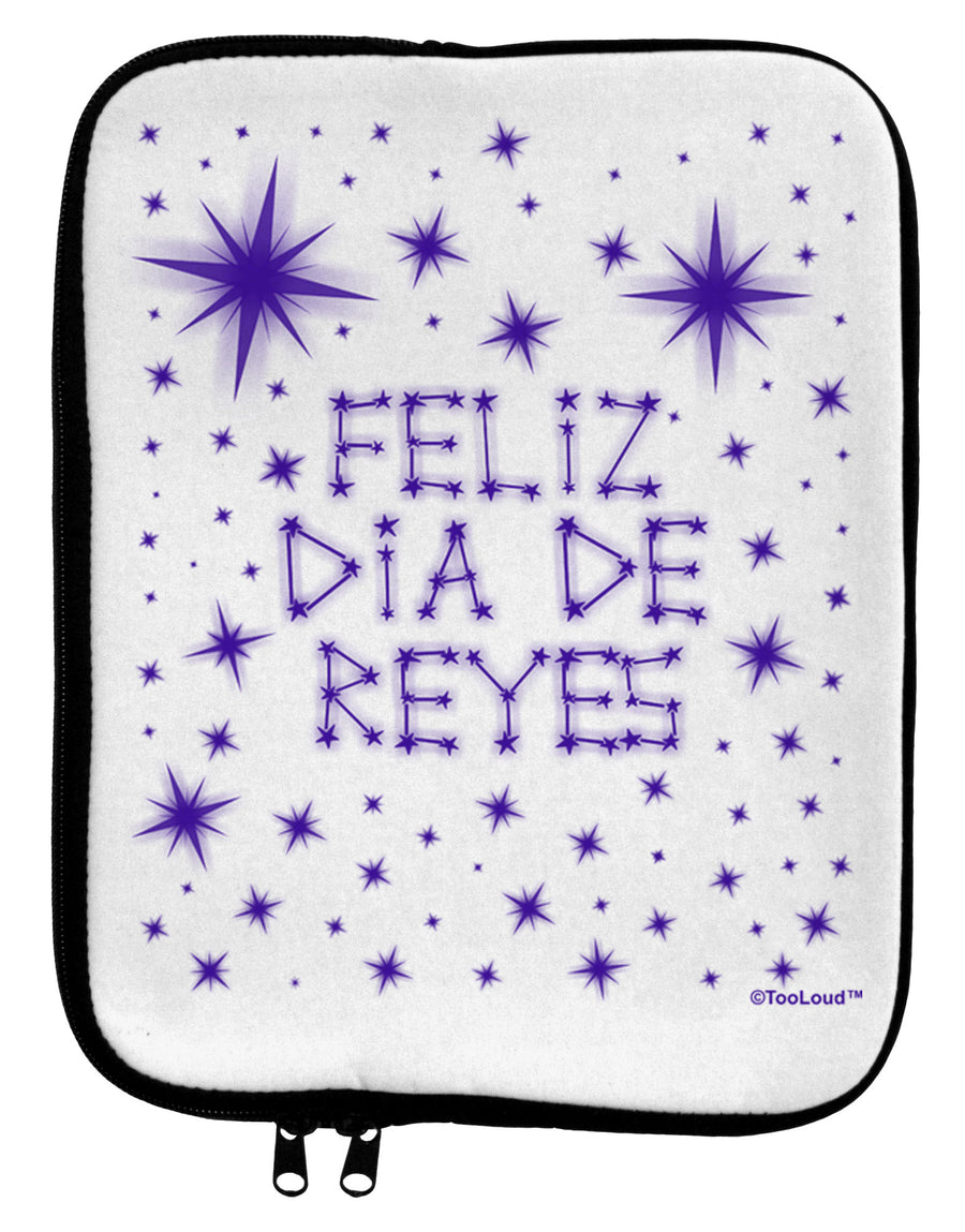 Feliz Dia de Reyes - Estrellas Brillantes 9 x 11.5 Tablet Sleeve by TooLoud-TooLoud-White-Black-Davson Sales