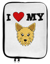 I Heart My - Cute Yorkshire Terrier Yorkie Dog 9 x 11.5 Tablet Sleeve by TooLoud-TooLoud-White-Black-Davson Sales