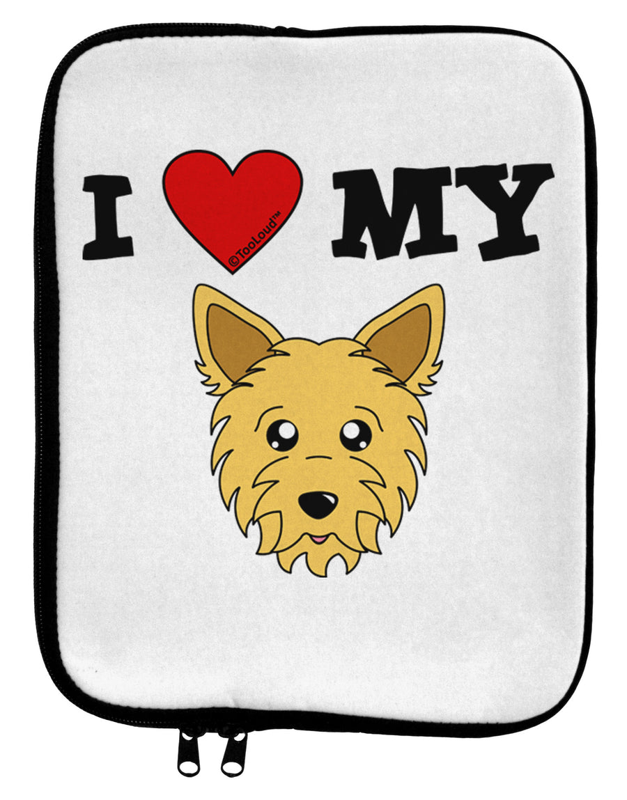 I Heart My - Cute Yorkshire Terrier Yorkie Dog 9 x 11.5 Tablet Sleeve by TooLoud-TooLoud-White-Black-Davson Sales