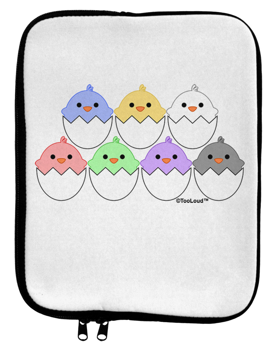 Cute Hatching Chicks Group 9 x 11.5 Tablet Sleeve by TooLoud-TooLoud-White-Black-Davson Sales