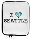 Distressed I Heart Seattle - Heart Flag 9 x 11.5 Tablet Sleeve by TooLoud-TooLoud-White-Black-Davson Sales