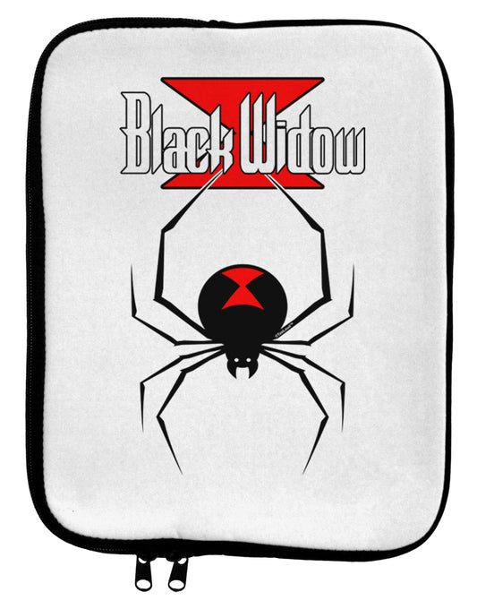 Black Widow Spider Design - Logo 9 x 11.5 Tablet Sleeve-TooLoud-White-Black-Davson Sales