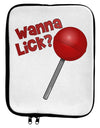 TooLoud Wanna Lick Lollipop 9 x 11.5 Tablet Sleeve-TooLoud-White-Black-Davson Sales