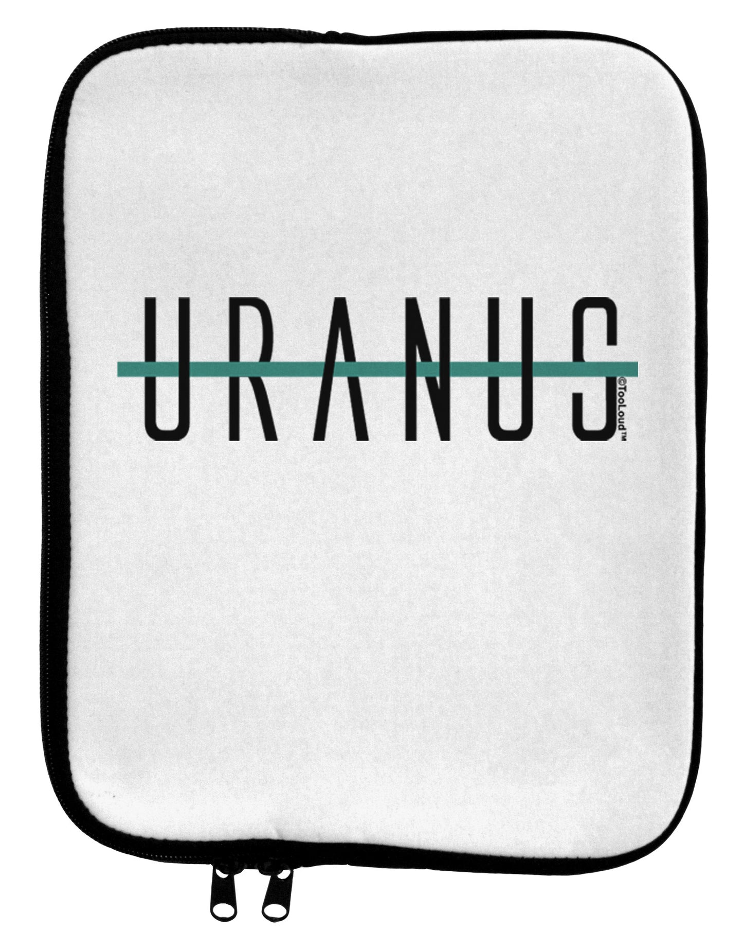 Planet Uranus Text Only 9 x 11.5 Tablet Sleeve by TooLoud-TooLoud-White-Black-Davson Sales