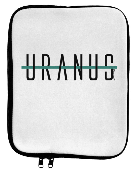 Planet Uranus Text Only 9 x 11.5 Tablet Sleeve by TooLoud-TooLoud-White-Black-Davson Sales