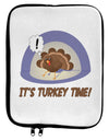 Escaping Turkey - Turkey Time Funny 9 x 11.5 Tablet Sleeve-TooLoud-White-Black-Davson Sales