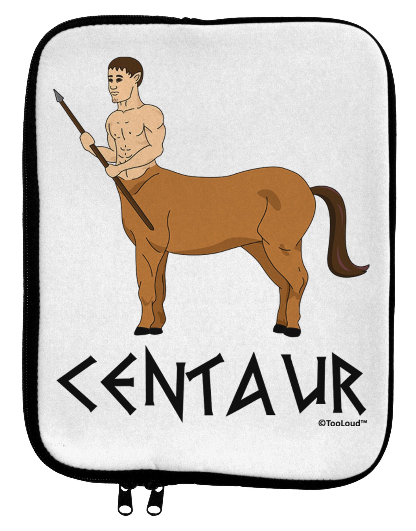 Greek Mythology Centaur Design - Color - Text 9 x 11.5 Tablet Sleeve by TooLoud-TooLoud-White-Black-Davson Sales