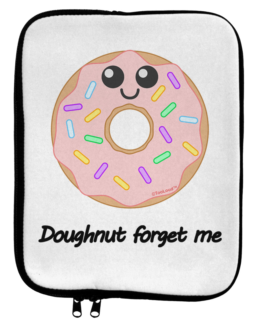 Doughnut - Doughnut Forget Me 9 x 11.5 Tablet Sleeve-TooLoud-White-Black-Davson Sales