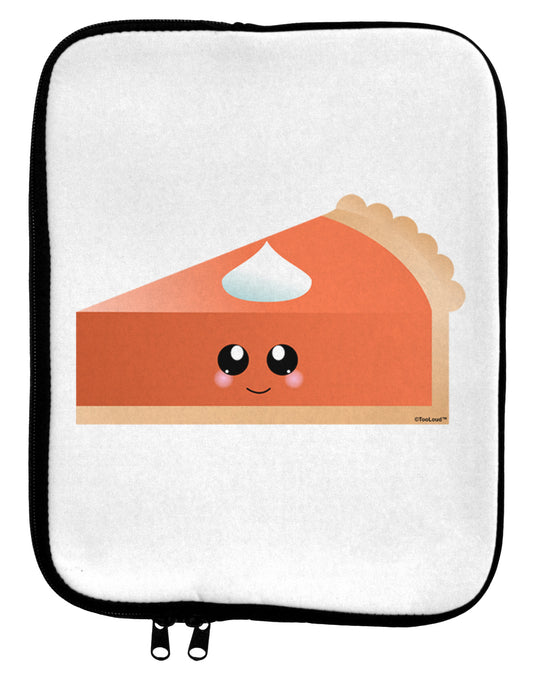 Cute Pumpkin Pie Thanksgiving 9 x 11.5 Tablet Sleeve-TooLoud-White-Black-Davson Sales