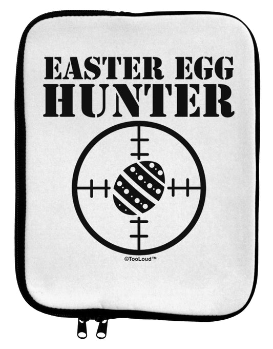 Easter Egg Hunter Black and White 9 x 11.5 Tablet Sleeve by TooLoud-TooLoud-White-Black-Davson Sales
