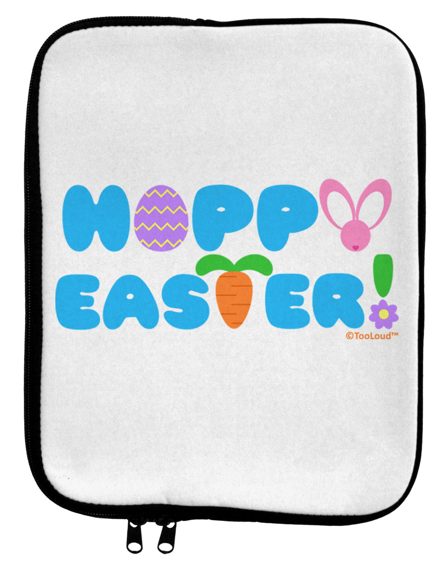 Cute Decorative Hoppy Easter Design 9 x 11.5 Tablet Sleeve by TooLoud-TooLoud-White-Black-Davson Sales