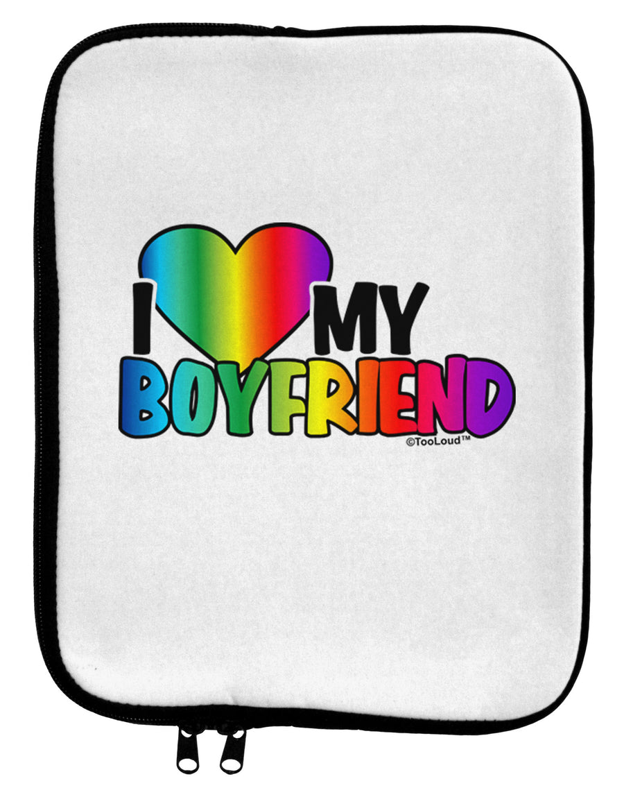 I Heart My Boyfriend - Rainbow 9 x 11.5 Tablet Sleeve-TooLoud-White-Black-Davson Sales