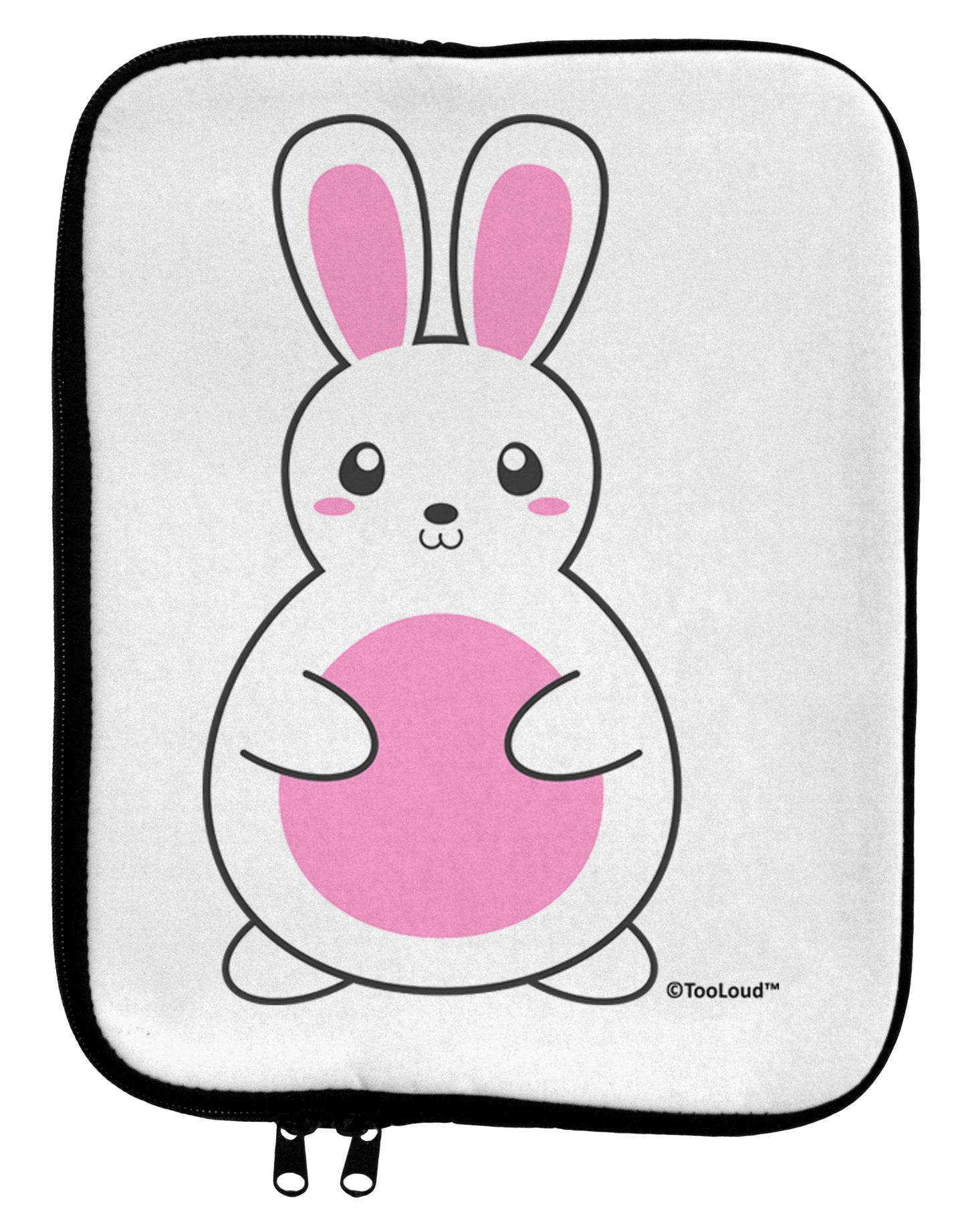 Cute Easter Bunny - Pink 9 x 11.5 Tablet Sleeve by TooLoud-TooLoud-White-Black-Davson Sales